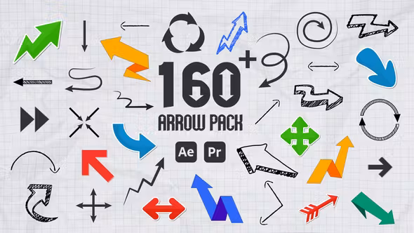 160+各式各样的箭头动画AE素材