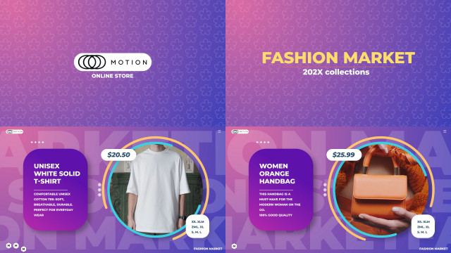 时尚服装打折促销购物促销视频素材模板