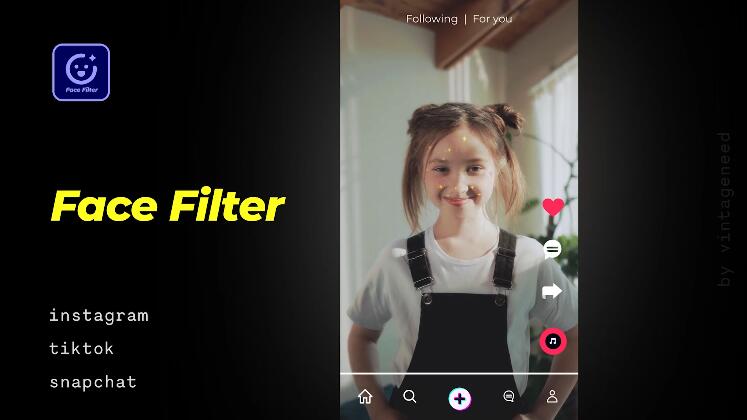 12个面部滤镜特效AE模板素材