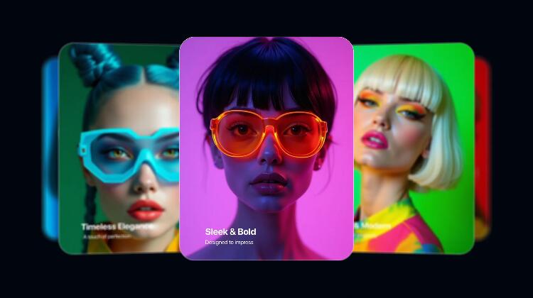 照片旋转木马效果|图片幻灯片模板