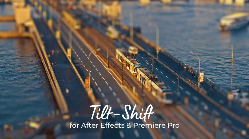 移轴摄影视频微缩效果AE特效模板