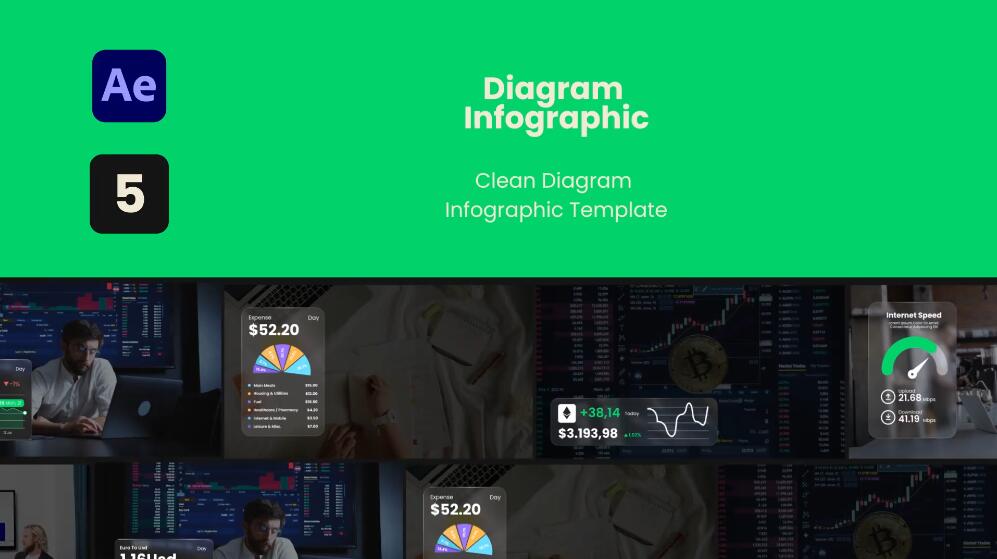 图表信息数据可视化模板视频素材