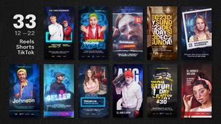 33个手机竖屏音乐DJ等主题活动派对宣传视频模板